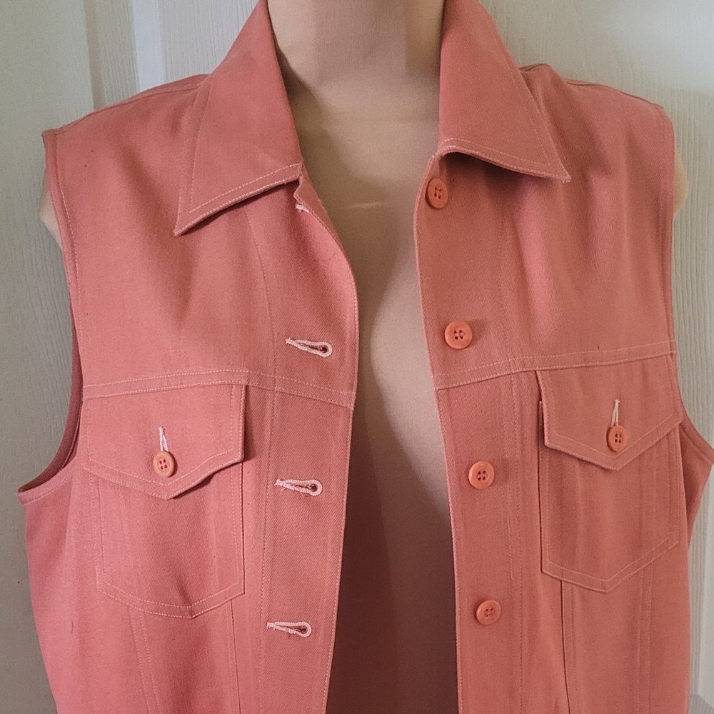 Silk boutique vest coral